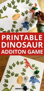 Free Printable Dinosaur Game For Addition Practice - #1-3