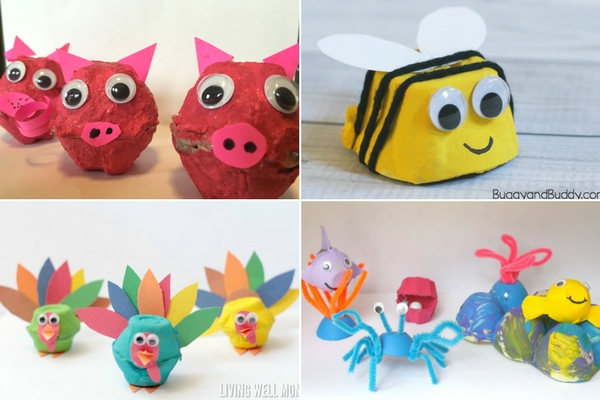 15 Adorable Animal Egg Carton Crafts For A Zoo Of Fun!