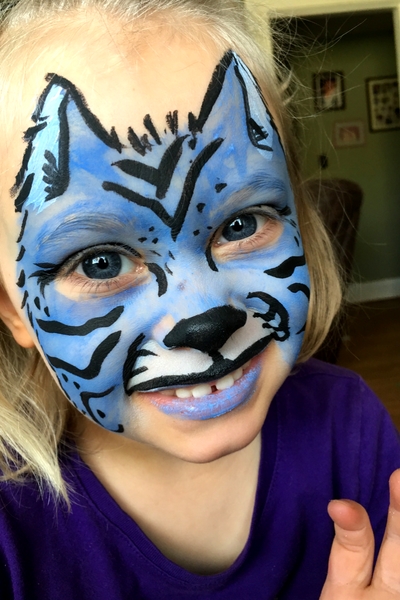 face painting tiger simple