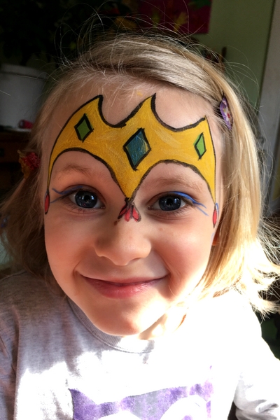 simple princess face paint