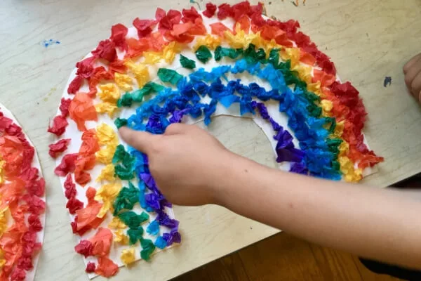 Tissue Paper Rainbow - Things to Make and Do, Crafts and