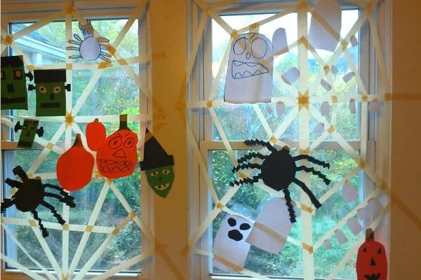 Spider Halloween Window Clings Craft • Kids Activities Blog