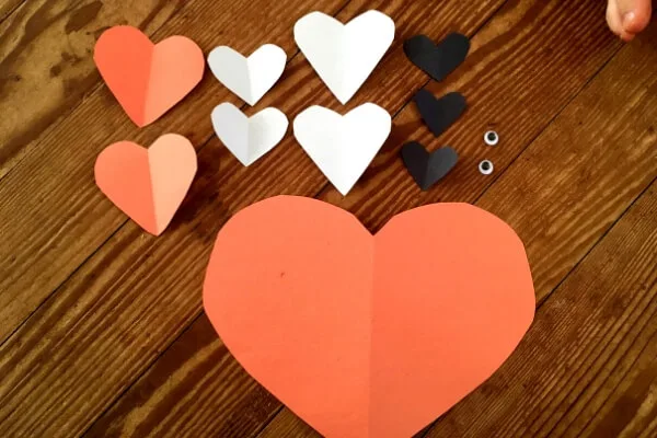 How About Orange: Make a wall of paper hearts