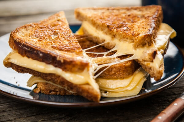grilled cheese sandwich on a plate