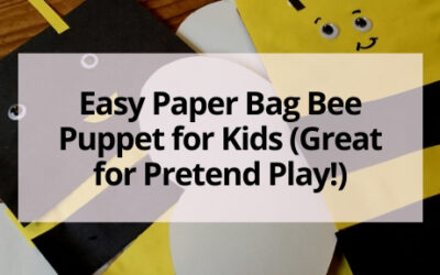 Easy Paper Bag Bee Puppet for Kids (Great for Pretend Play!)