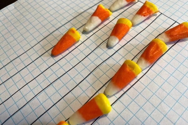candy corn graphing math activity