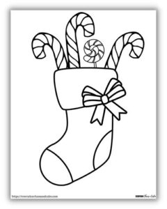 Free Candy Cane Coloring Pages (Printable PDF!)