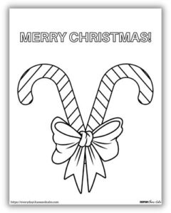 Free Candy Cane Coloring Pages (Printable PDF!)