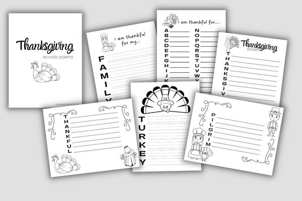 preview of black and white acrostic poem downloads