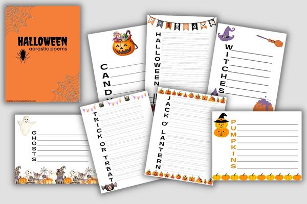 halloween acrostic poems in color