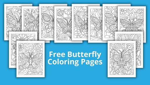 15 Beautiful Butterfly Coloring Pages for Kids or Adults