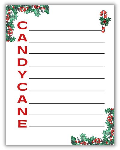 candy cane acrostic poem template