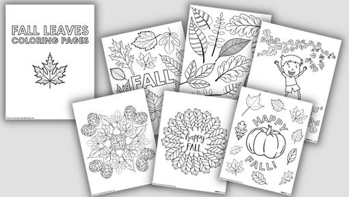 Free Fall Leaf Coloring Pages (PDF Download)