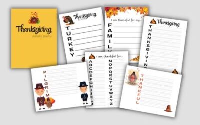 Free Thanksgiving Acrostic Poems Template (PDF Download!)
