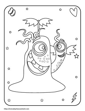 Monster coloring page