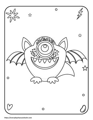 Monster coloring page