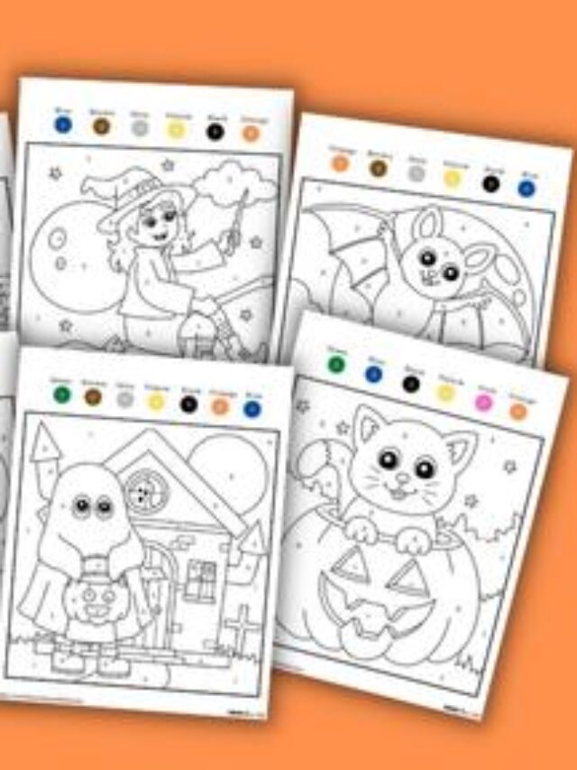 6 Free Halloween Color By Number Printables Story