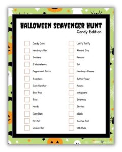 Free Printable Halloween Scavenger Hunt For Kids (3 Different Versions!)