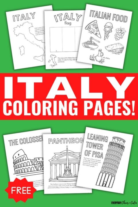 8 Educational Italy Coloring Pages For Kids