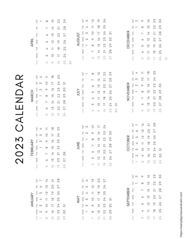 printable December 2023 calendar- sunday start