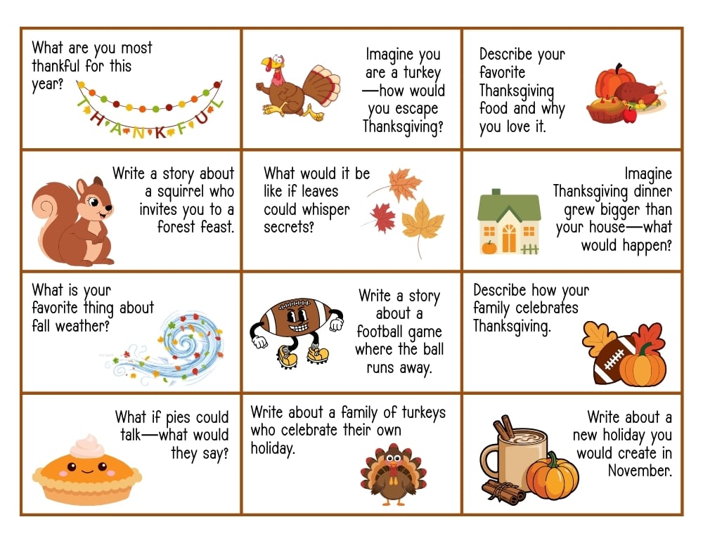 3rd grade writing prompts, education printable, PDF, instant download, kids