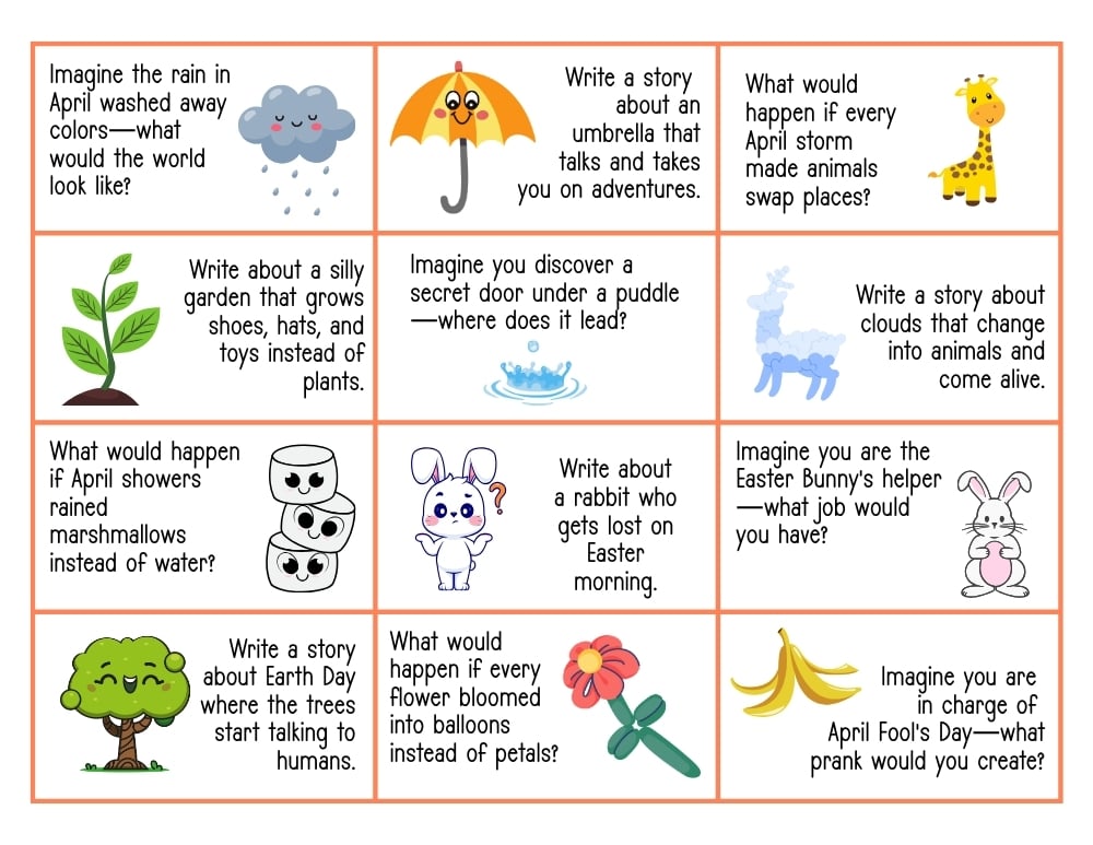 3rd grade writing prompts, education printable, PDF, instant download, kids