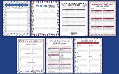 7 Free Printable 4th of July Potluck Sign Up Sheets