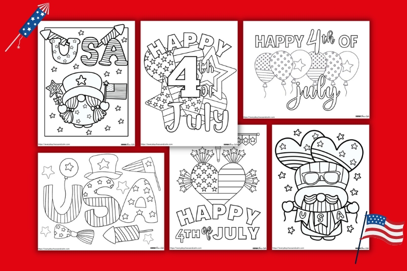 4th of july coloring pages examples