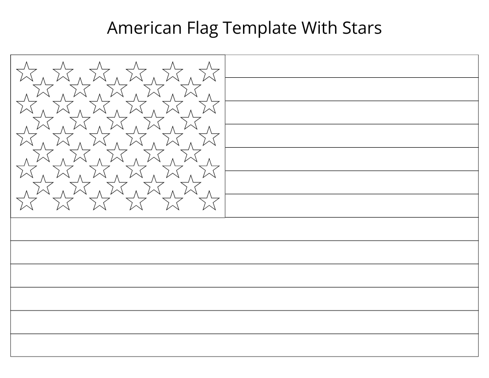 Free Printable US Flag Templates Free Printable US Flag Templates