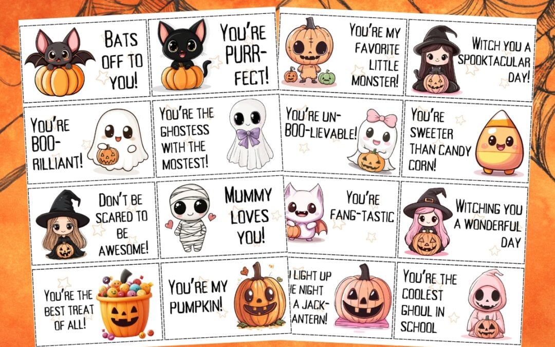 Printable Halloween Lunch Box Notes {Free Printable!}