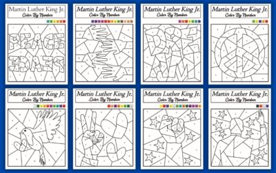 Free Printable Martin Luther King Jr. Color By Number Worksheets
