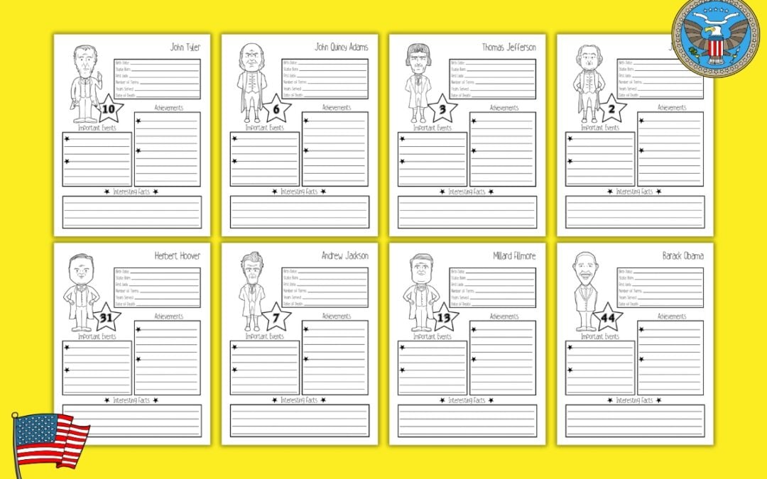 Free Printable President Biography Worksheets