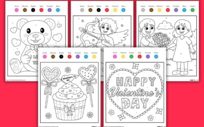 5 Free Valentine Color By Number Worksheets for Kids
