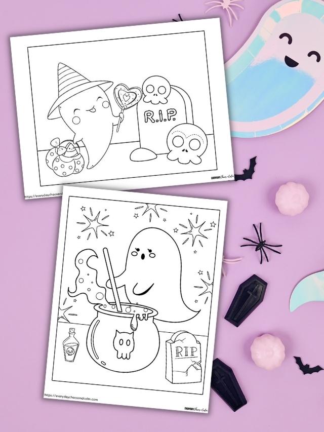 Free Halloween Ghost Coloring Pages Story