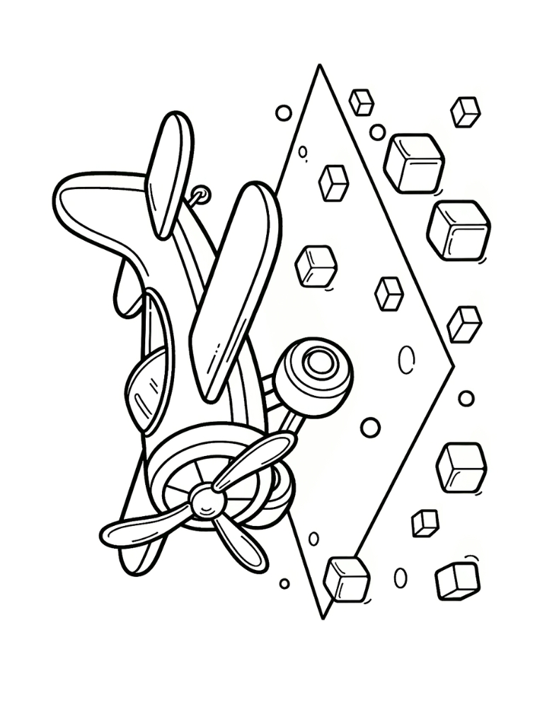 airplane coloring page, PDF, instant download, kids