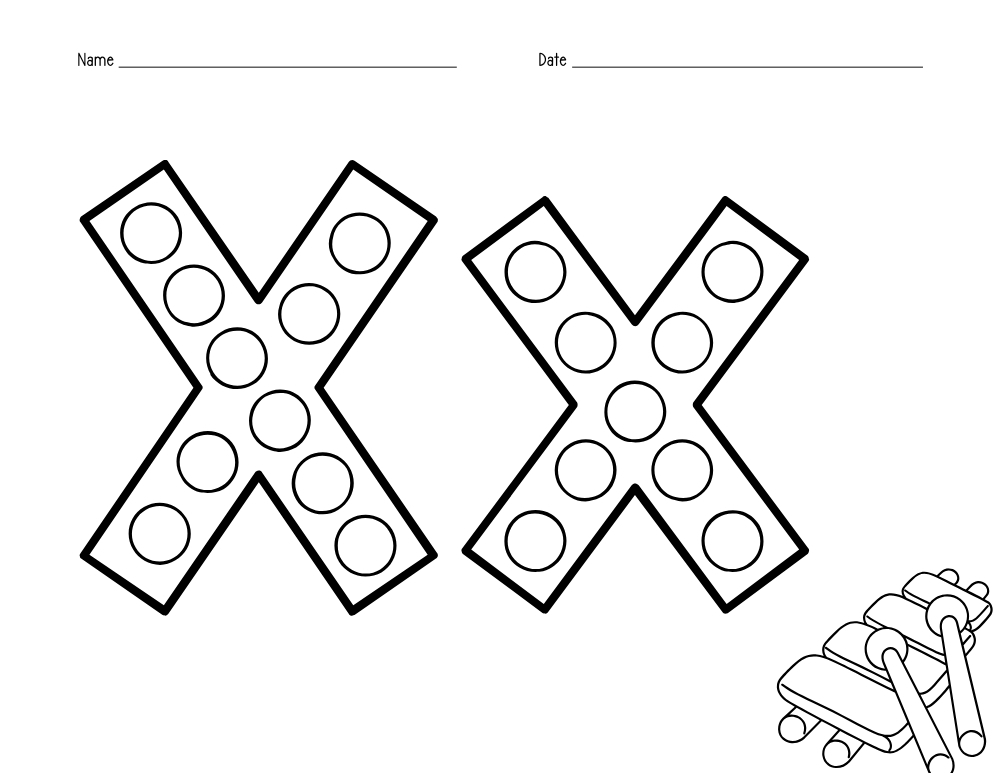 alphabet dot marker printables letter W, education, preschool, PDF