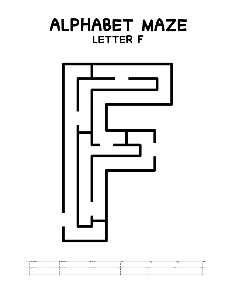 alphabet mazes by letter, phonics, preschool, education printable, PDF, instant download, 