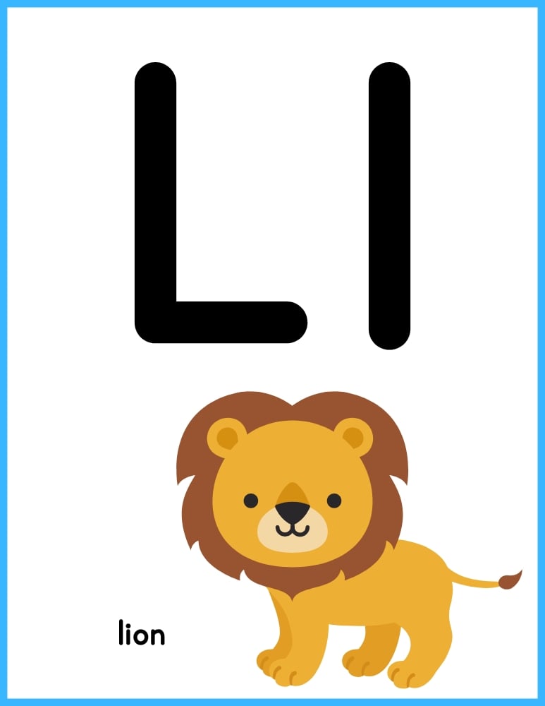 printable color alphabet poster by letter, phonics, preschool, education printable, PDF, instant download, 