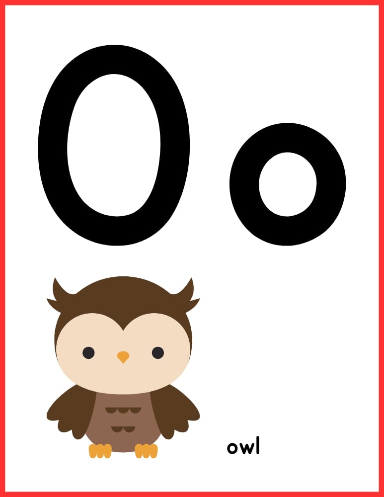 printable color alphabet poster by letter, phonics, preschool, education printable, PDF, instant download, 