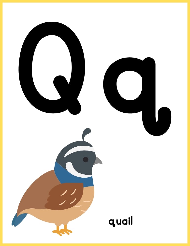 printable color alphabet poster by letter, phonics, preschool, education printable, PDF, instant download, 