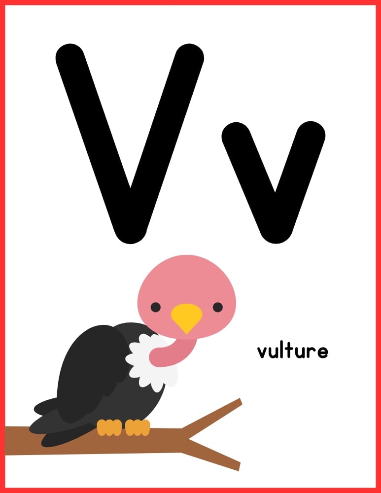 printable color alphabet poster by letter, phonics, preschool, education printable, PDF, instant download, 