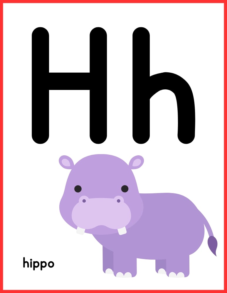 printable color alphabet poster by letter, phonics, preschool, education printable, PDF, instant download, 