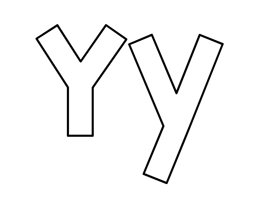 alphabet letter y template