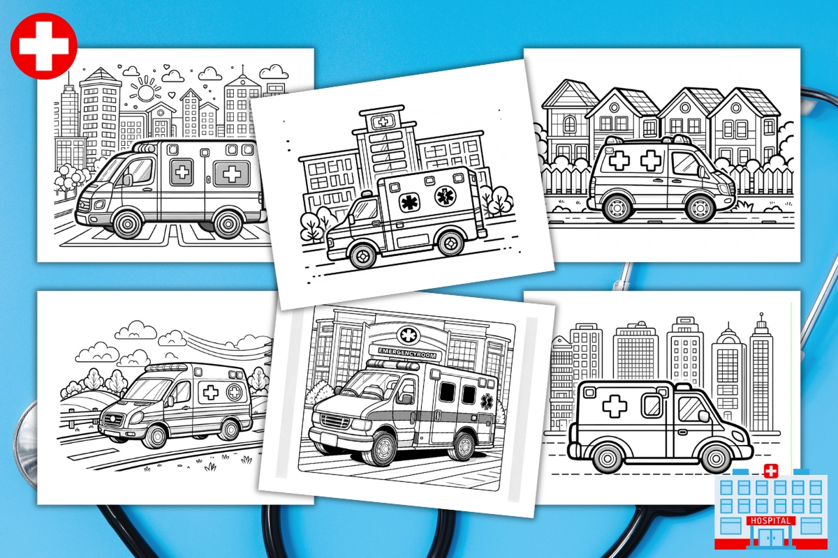 ambulance coloring pages