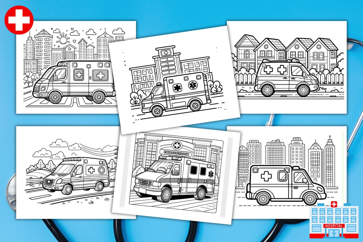 Ambulance With Patient Coloring Pages Ambulance Monster Ambulance With Patient Coloring Pages Ambulance Monster
