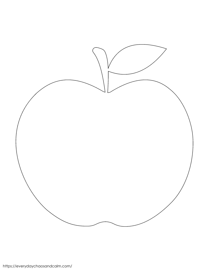 printable apple template for crafts and decoration