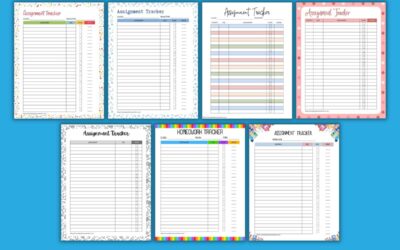 Free Printable Assignment Trackers for Students