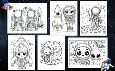 Free Astronaut Coloring Pages for Kids