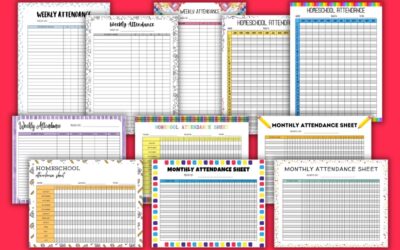 Free Printable Attendance Sheets (For School or Homeschool)