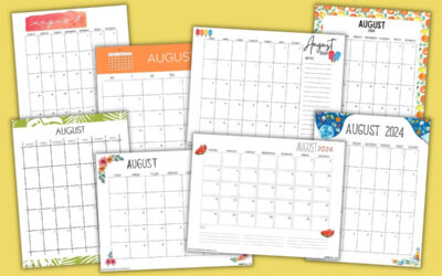Free Printable August 2024 Calendars